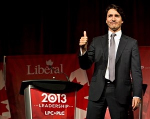 trudeau thumbs up