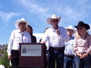 Devinder Shory, Joe Oliver, Michelle Rempel, and Danielle Smith. (Thanks to MC for the photo)