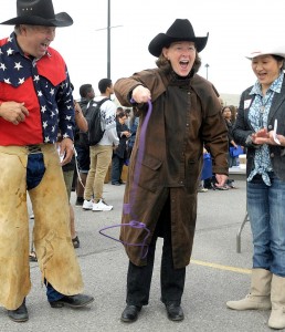 If recent scandals take down Alison Redford, she will at least have a fruitful career as a children's entertainer.