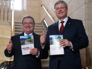 Jim-Flaherty-and-Stephen-Harper-ahead-of-the-tabling-of-Budget-2014
